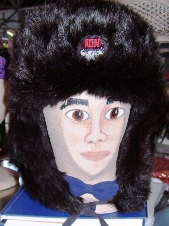 Authentic Black Russian Bearskin hat. $200-00