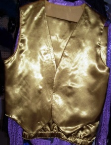 Gold Satin Pants Vest