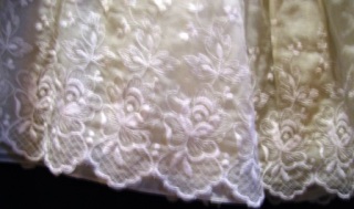 close up of lace detail