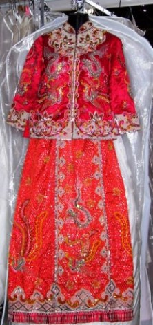 Red Chinese Wedding Dress c1926=$1500