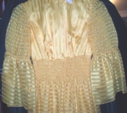 Yellow shirred waist dress original